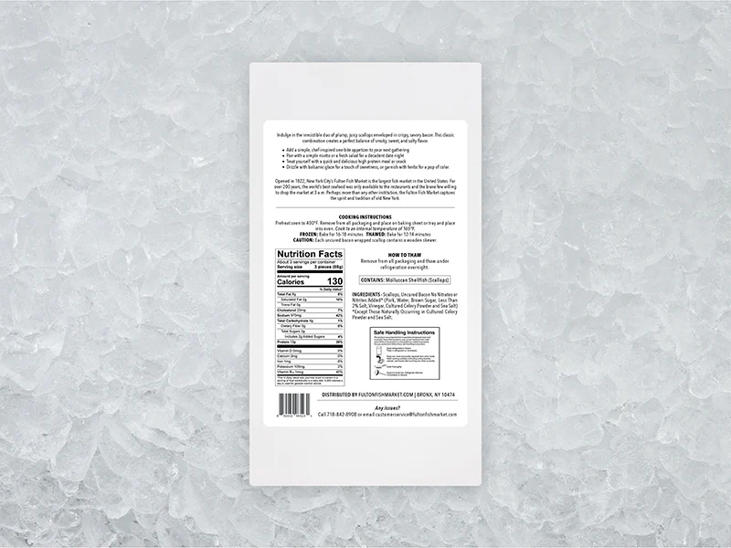 Bacon-Wrapped Jumbo Scallops - 8ct - Image 3