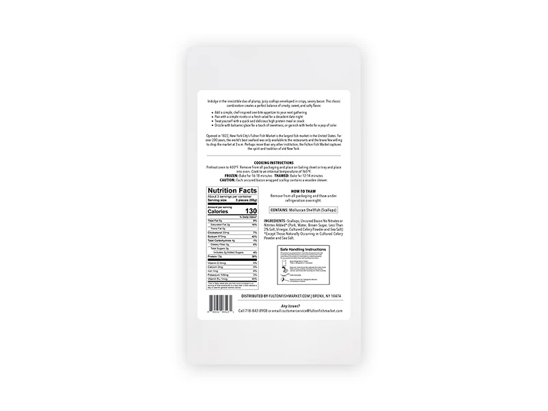 Bacon-Wrapped Jumbo Scallops - 8ct - Image 5