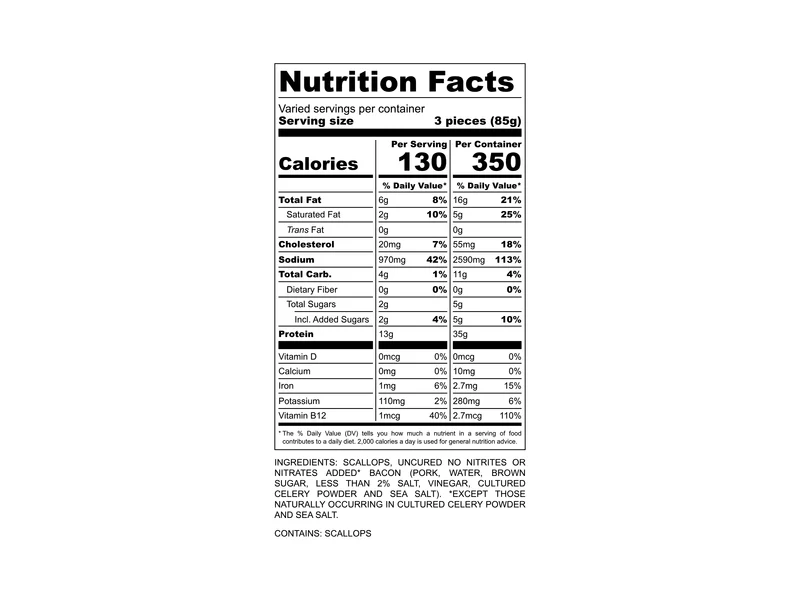 Bacon-Wrapped Jumbo Scallops - 8ct - Image 6