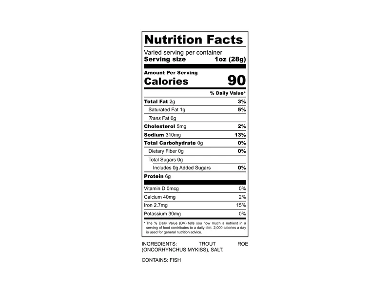 Fulton Fish Market Trout Roe, Large - Image 3