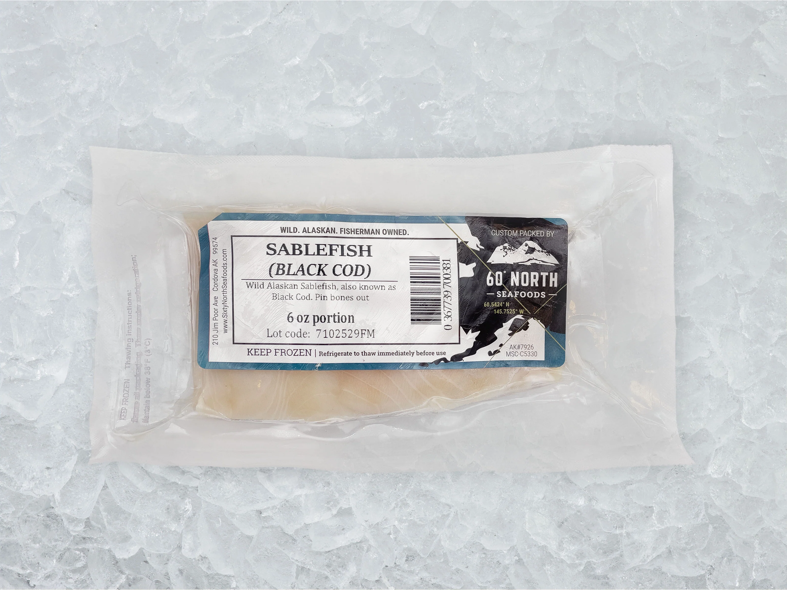 Wild Alaska Black Cod Portion - 1ct - Image 3